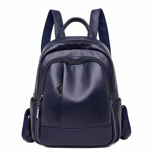 cheap designer leather backpacks Luxury Designer Leather Rucksack and Travel Backpack, Blue