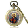 Religious Catholic Pocket Watch with Jesus Christ Image-Pocket Watch-Innovato Design-Bronze-Innovato Design