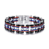 4 Tones Biker Chain Bracelet Stainless Steel-Bracelets-Innovato Design-Black, Blue, Red-Innovato Design