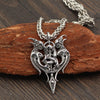 Men's Nordic Viking Odin's Raven Amulet Pendant Necklace-Necklaces-Innovato Design-Steel-Innovato Design