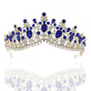 Luxury 8 Color Tiara Crown with Zircon Crystals for Women-Crowns-Innovato Design-Gold Blue-Innovato Design