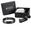 0.78inch Wide Black Germanium Magnetic Bracelet with Adjusting Tool-Bracelets-Innovato Design-Innovato Design
