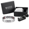 0.78 Silver Unisex Vintage Magnetic Bracelet with Black, Red and Silver Magnets-Bracelets-Innovato Design-Innovato Design