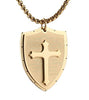 Shield Armor of God Ephesians 6:16-17, Faith Cross Stainless Steel Pendant Necklace-Necklaces-Innovato Design-Gold-Innovato Design