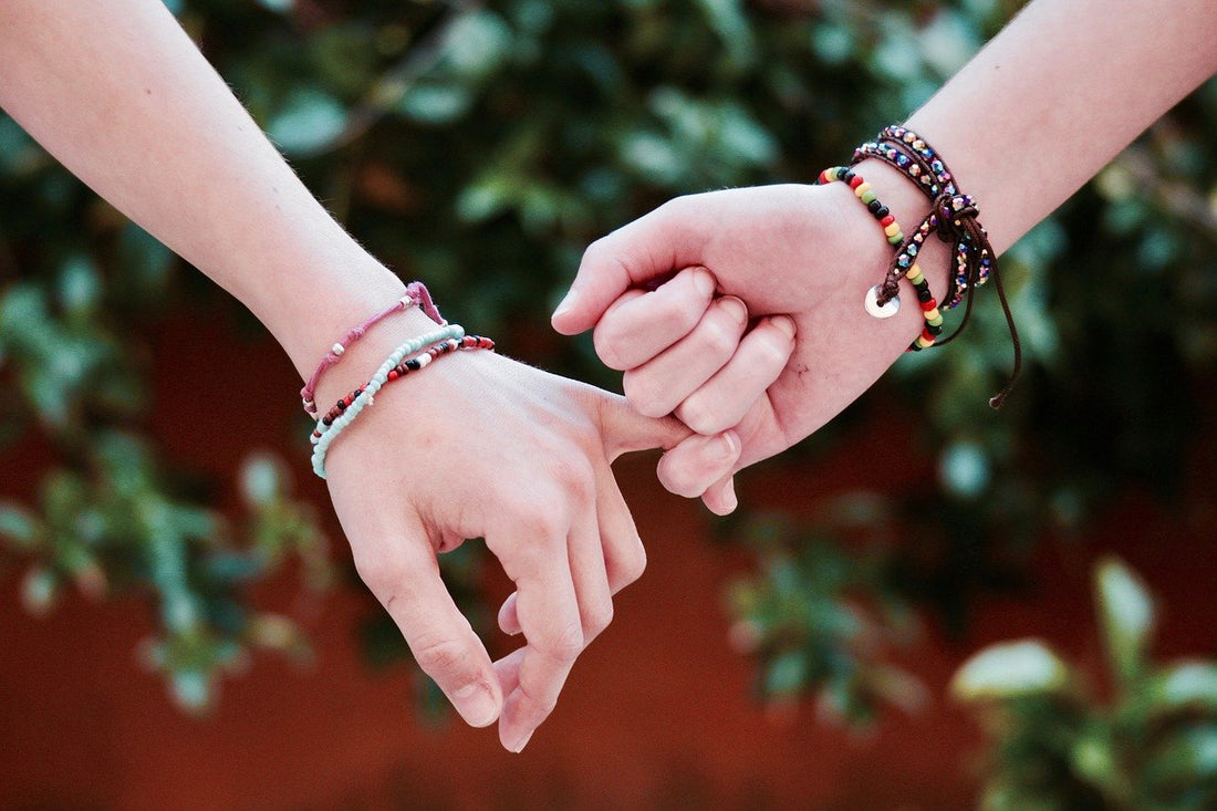 Infinity, Hearts, Arrow, Hot Pink & Silver Friendship Bracelet