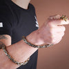 Men’s Two Tone Stainless Steel Dragon Long Necklace