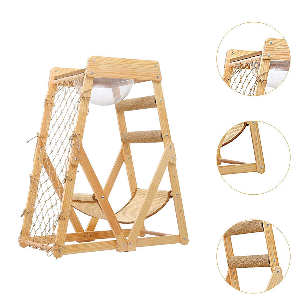 Innovato Design - Adventure Cat Climbing Tower with Hammock, Scratcher, and Capsule Bed