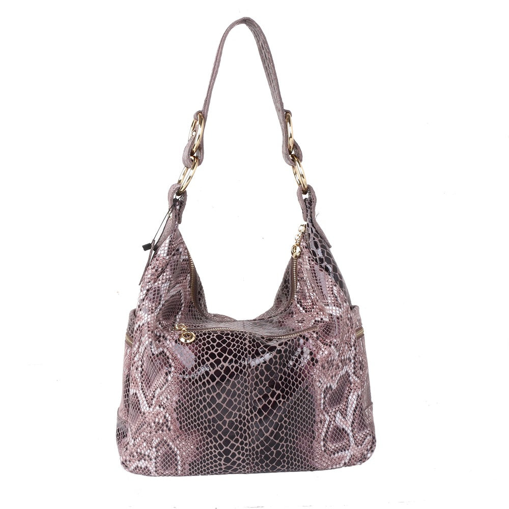 Hollow-Out Floral Print Tassel Shoulder Bag, Tote Bag and Handbag