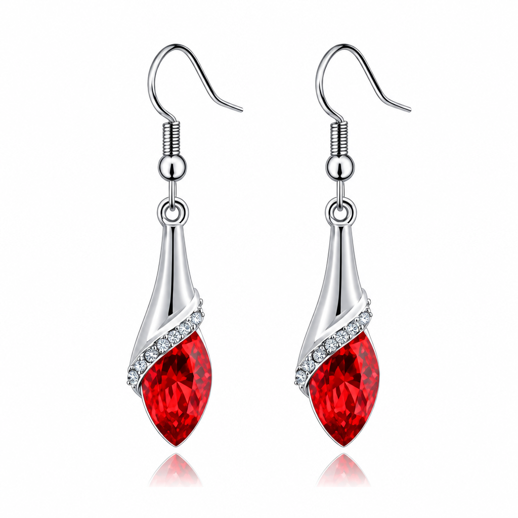Austrian Crystal Flame Necklace, Bracelet & Earrings Fashion Jewelry Set