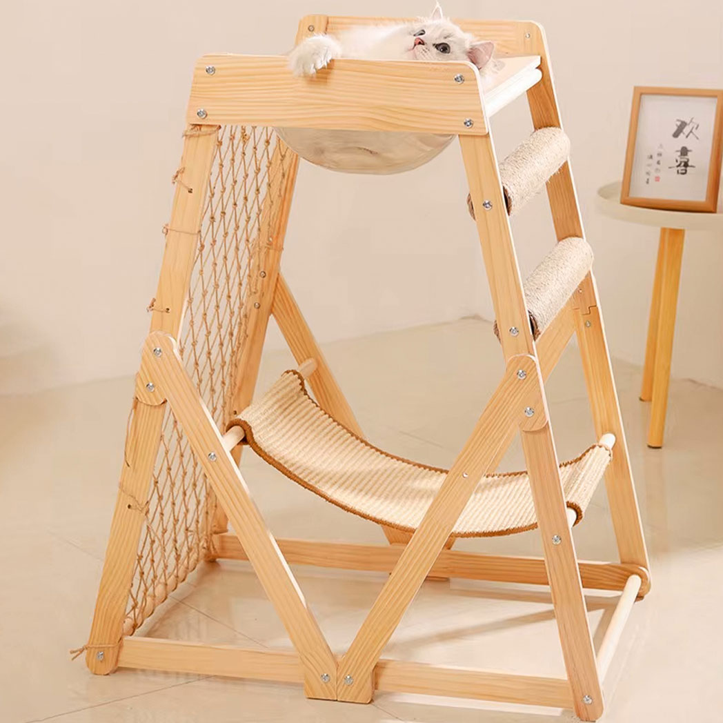 Innovato Design - Adventure Cat Climbing Tower with Hammock, Scratcher, and Capsule Bed