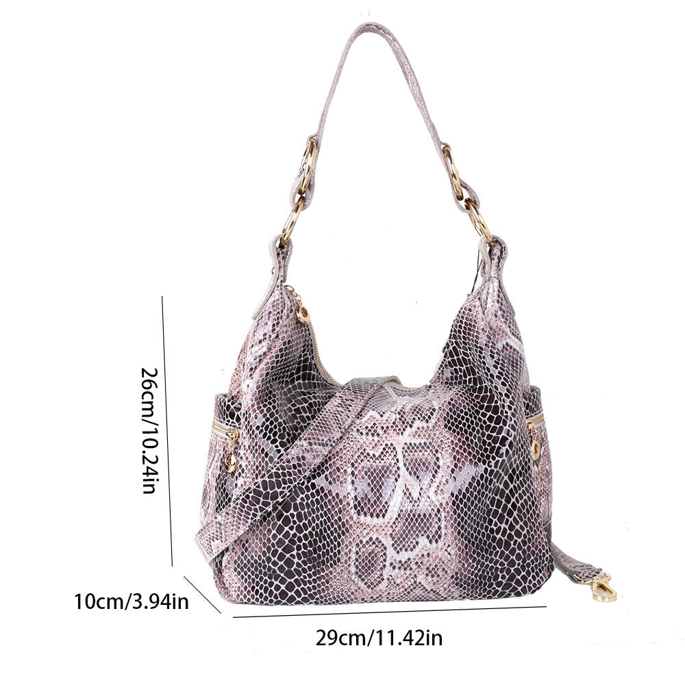 Hollow-Out Floral Print Tassel Shoulder Bag, Tote Bag and Handbag