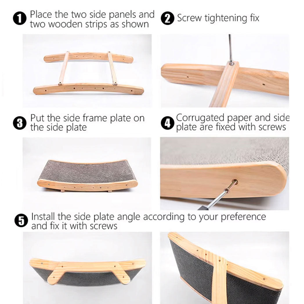 Innovato Design - Multifunctional Cat Wooden Board For Scratching, Resting And Playing