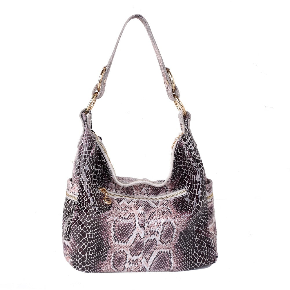 Hollow-Out Floral Print Tassel Shoulder Bag, Tote Bag and Handbag