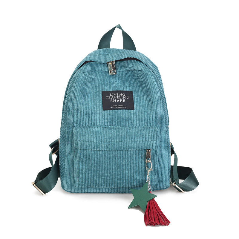 Fashion Corduroy 20 to 35 Litre Backpack for Women