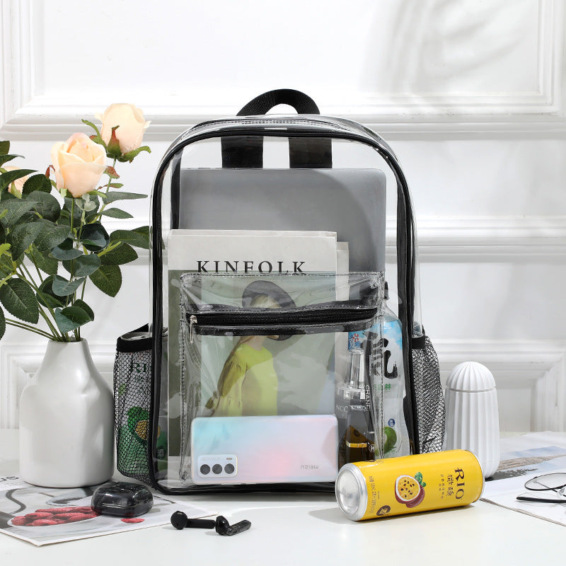 PVC Transparent School Backpack for Teenagers
