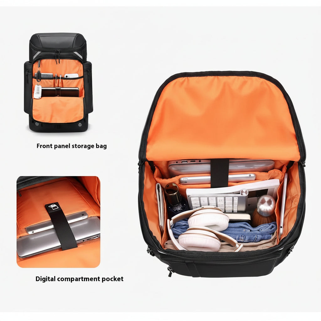 Multifunction Waterproof USB Charging 45 Liter Backpack with Shoe Compartment