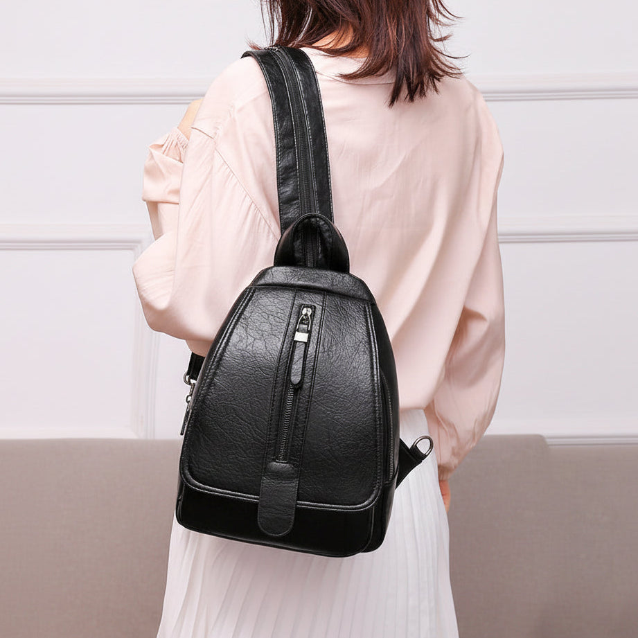 Large Capacity Luxury Multifunction PU Leather Crossbody Bag and School Bag
