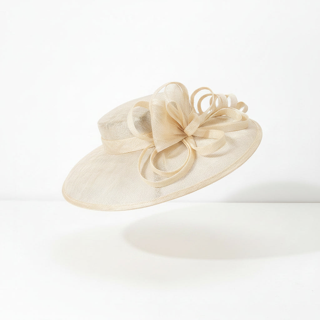Floppy Wide Brim Linen Sun Hat with Bow