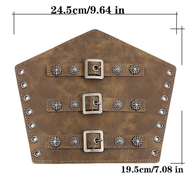 Medieval Nordic Viking Knight Warrior Ranger Bracer Celtic Armor Leather Armband-Bracelets-Innovato Design-Light Brown-Innovato Design