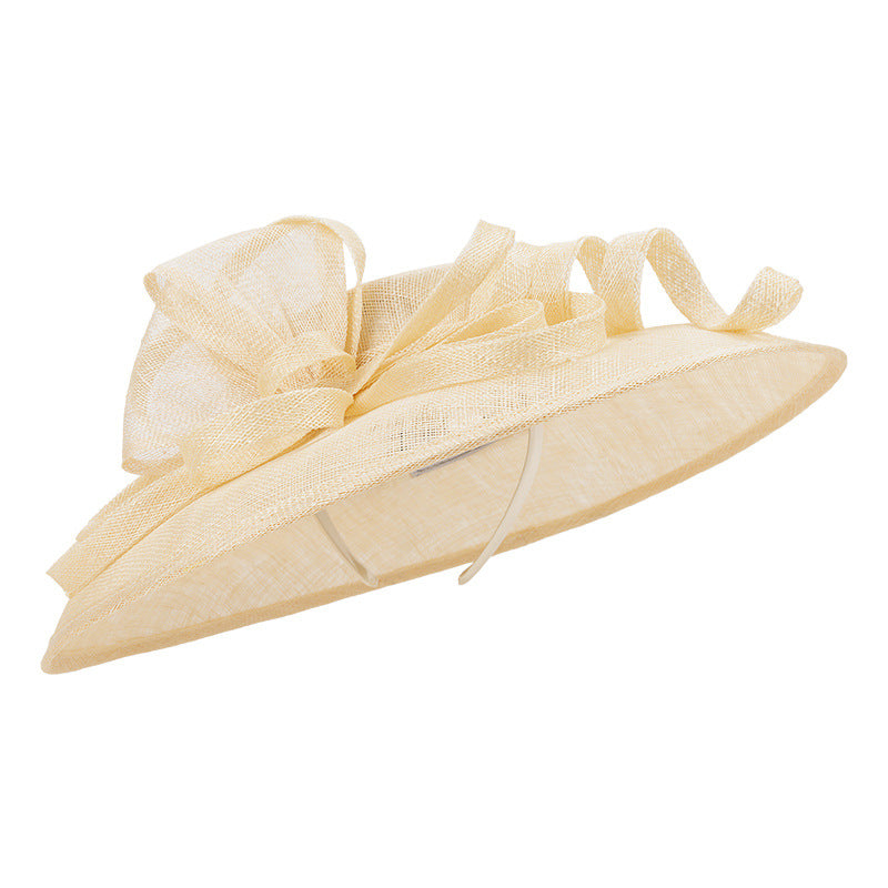 Floppy Wide Brim Linen Sun Hat with Bow