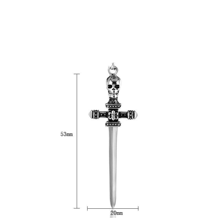 Cross Sword Titanium Steel Fashion Pendant Necklace