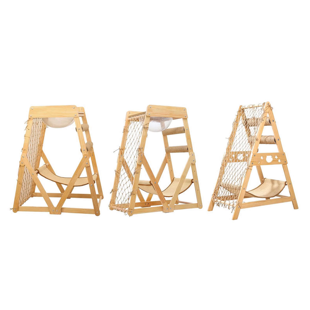 Innovato Design - Adventure Cat Climbing Tower with Hammock, Scratcher, and Capsule Bed