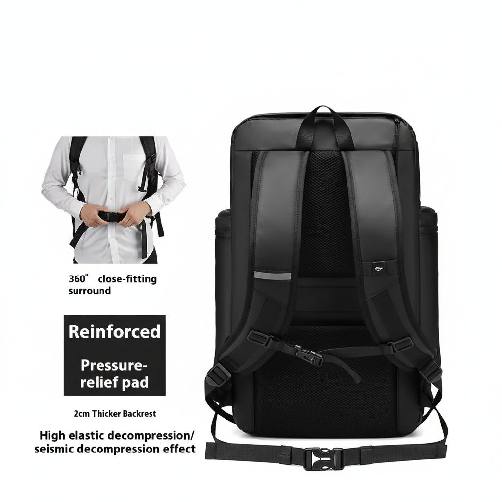 Multifunction Waterproof USB Charging 45 Liter Backpack with Shoe Compartment