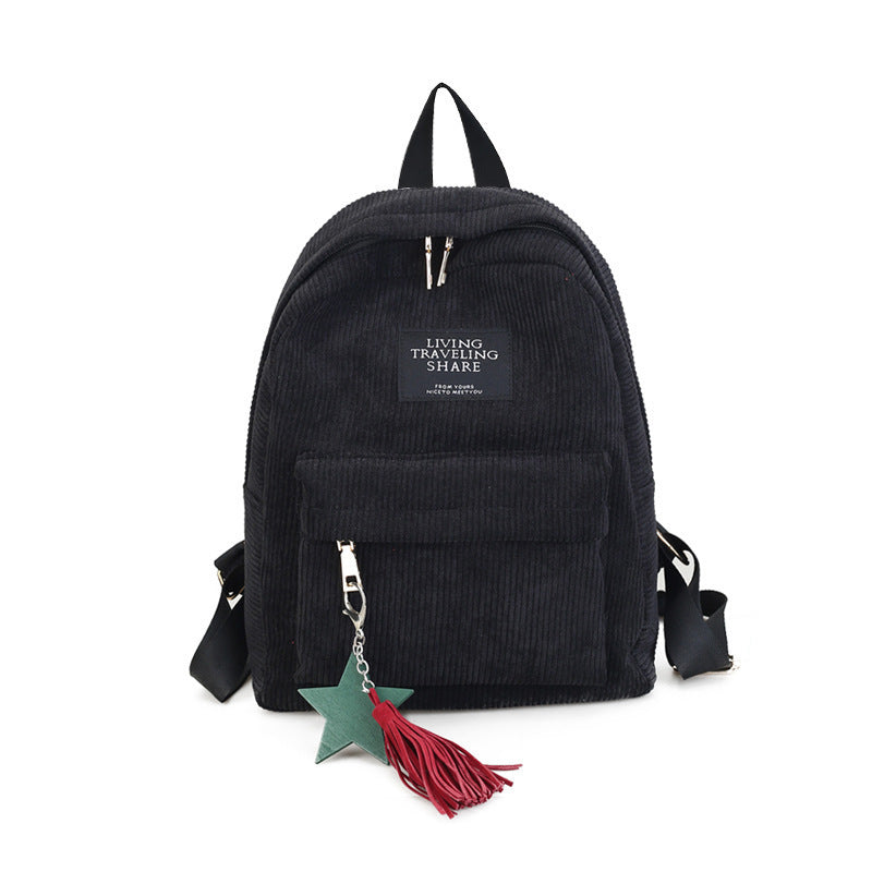 Fashion Corduroy 20 to 35 Litre Backpack for Women