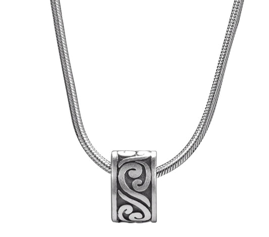 Men's Sterling Silver Snake Necklace Pendant