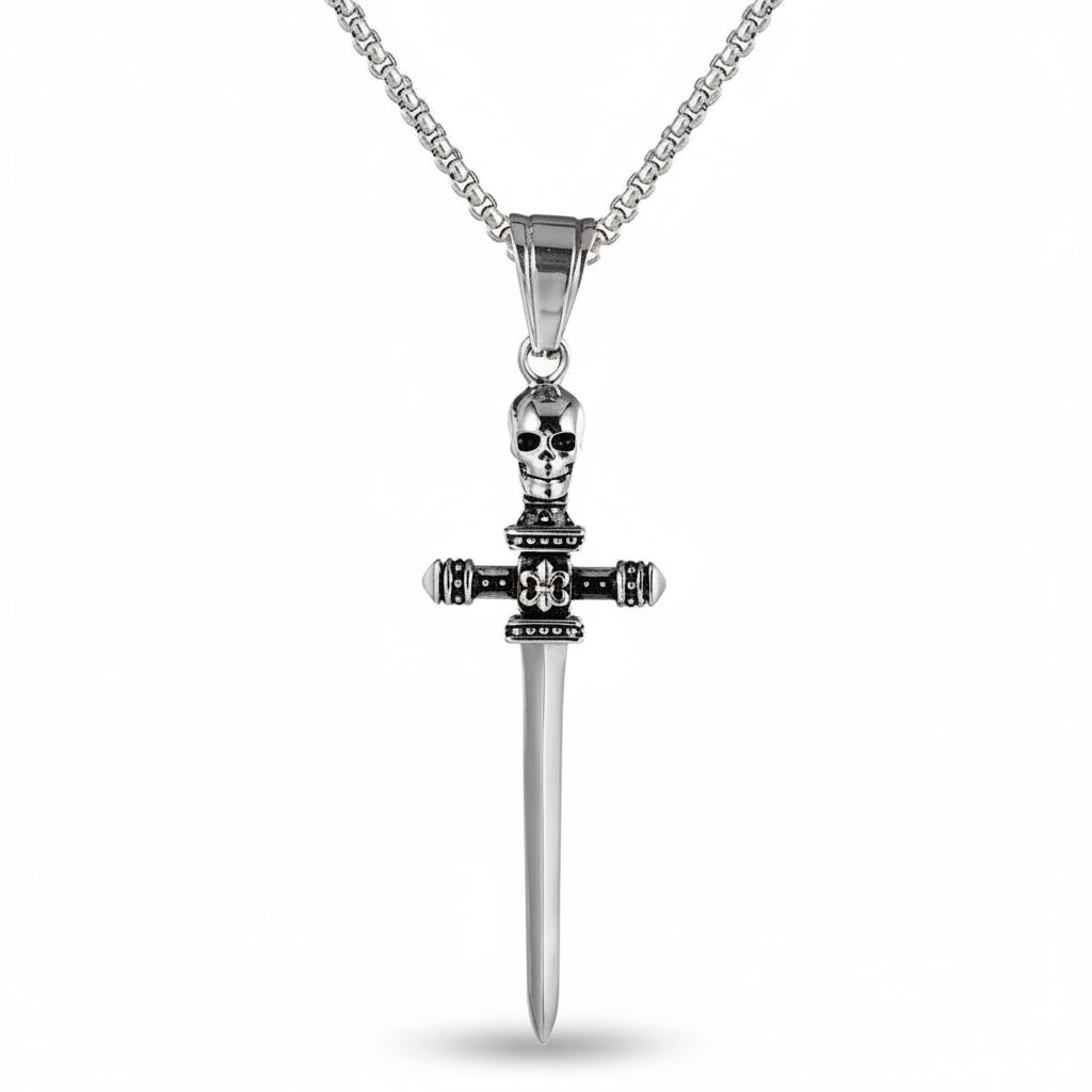 Cross Sword Titanium Steel Fashion Pendant Necklace