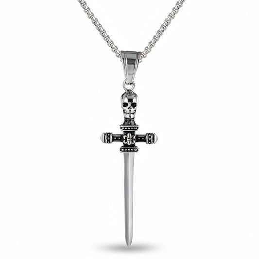 Cross Sword Titanium Steel Fashion Pendant Necklace