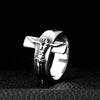 Men's Titanium Christian Jesus Cross INRI Ring-Rings-Innovato Design-7-Innovato Design