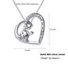Pig with Heart 925 Sterling Silver Fashion Pendant Necklace