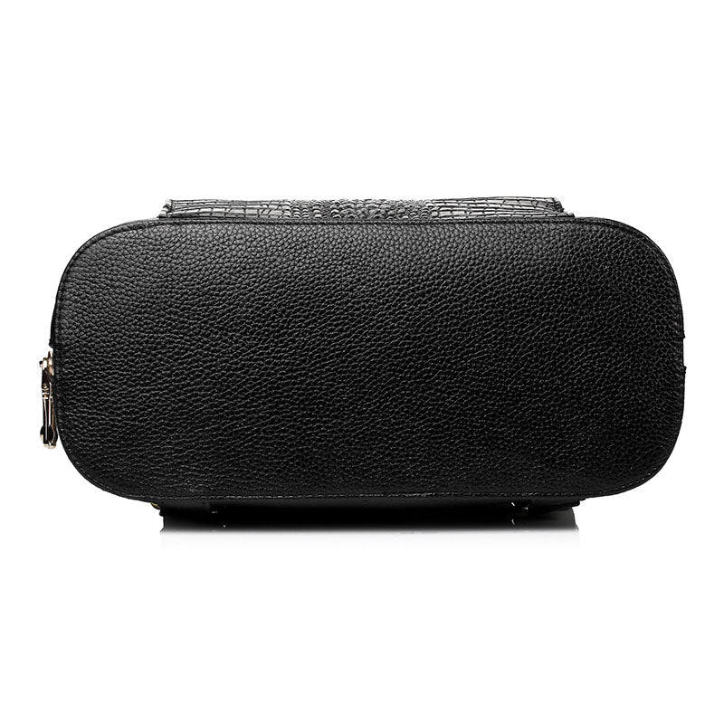 Luxury Crocodile Pattern PU Leather Backpack