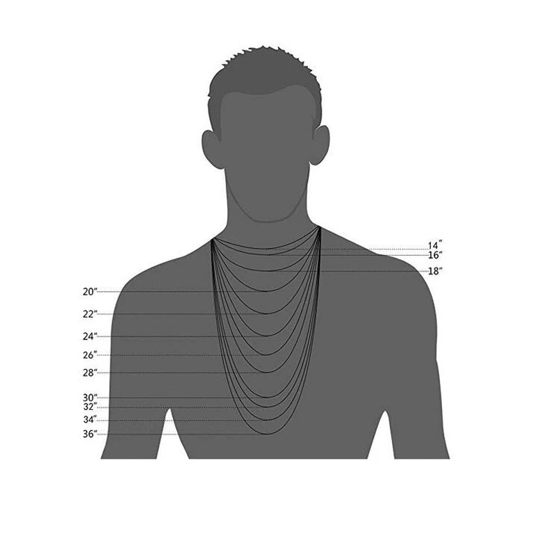 5-7mm 18-40 inch Figaro Links Stainless Steel Chain Men Necklace, Gold