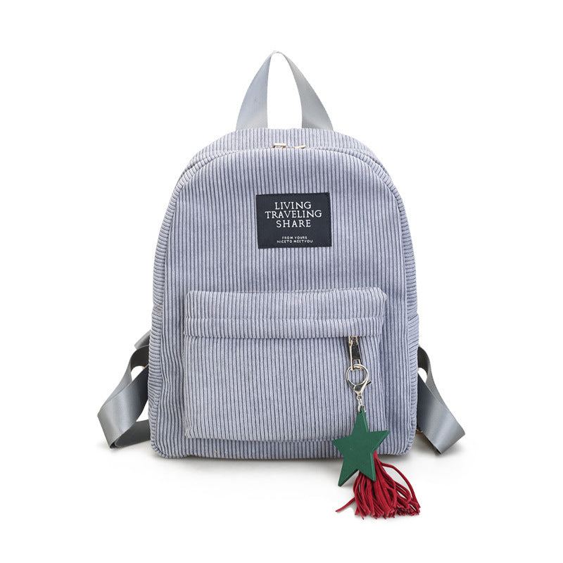 Fashion Corduroy 20 to 35 Litre Backpack for Women