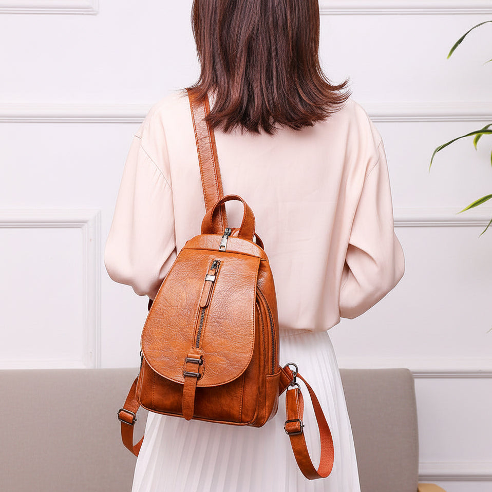 Large Capacity Luxury Multifunction PU Leather Crossbody Bag and School Bag