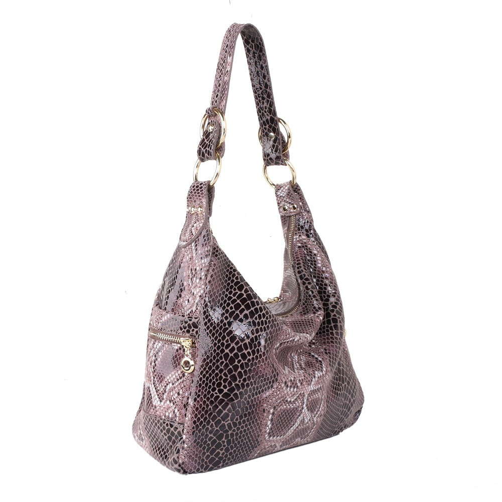 Hollow-Out Floral Print Tassel Shoulder Bag, Tote Bag and Handbag