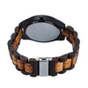 Black and Zebrawood Watch with Quartz Movement