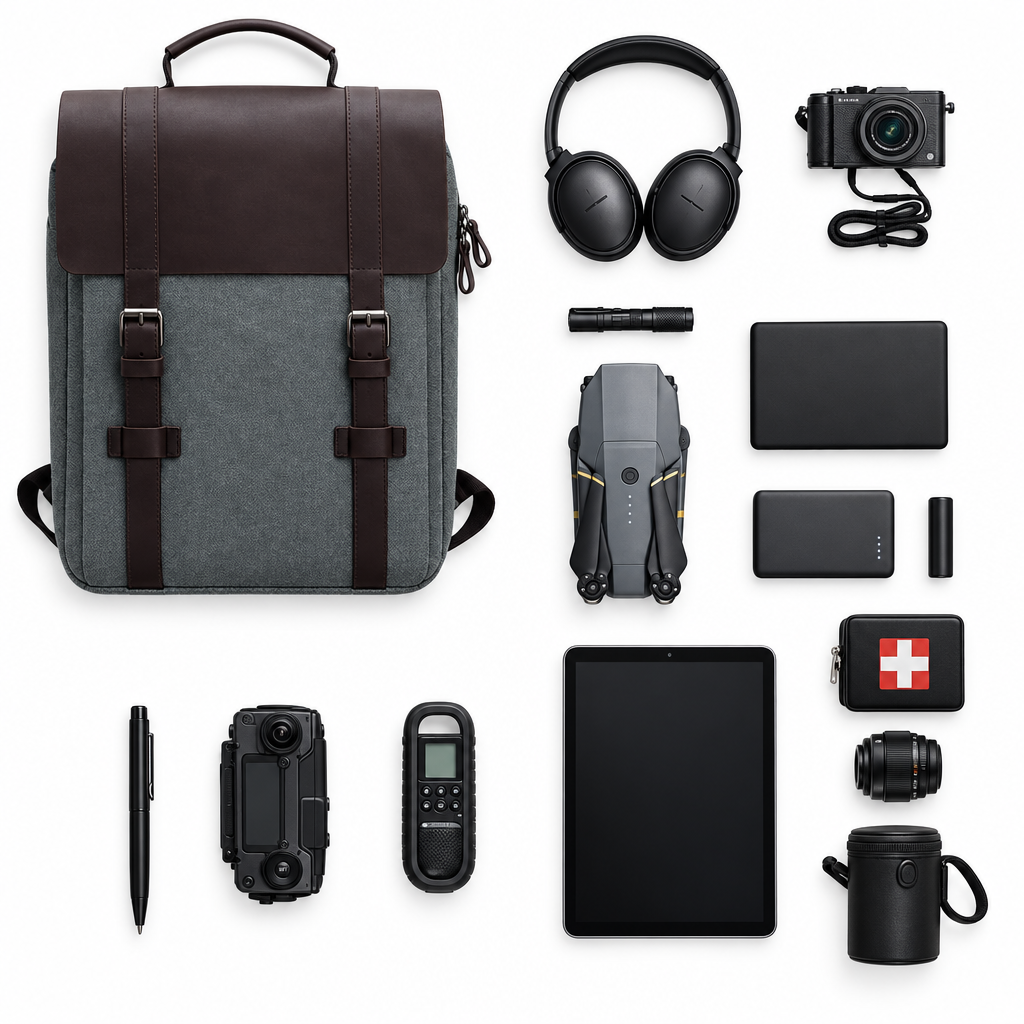 Canvas Leather Travel Backpack 20 to 35 Litre