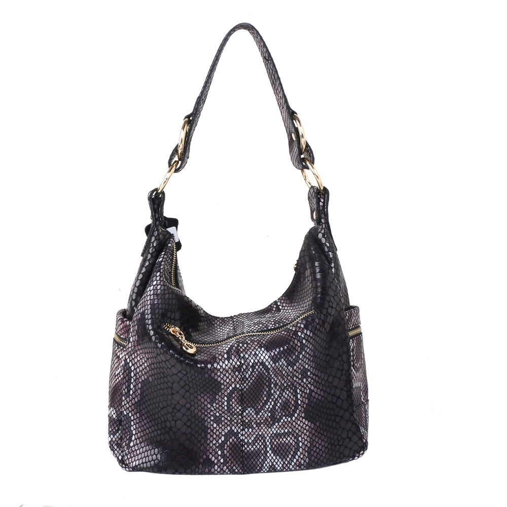 Hollow-Out Floral Print Tassel Shoulder Bag, Tote Bag and Handbag