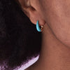4 Pairs Sterling Silver Stud Hoop Earrings for Women Summer Colorful Enamel Set