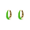 4 Pairs Sterling Silver Stud Hoop Earrings for Women Summer Colorful Enamel Set