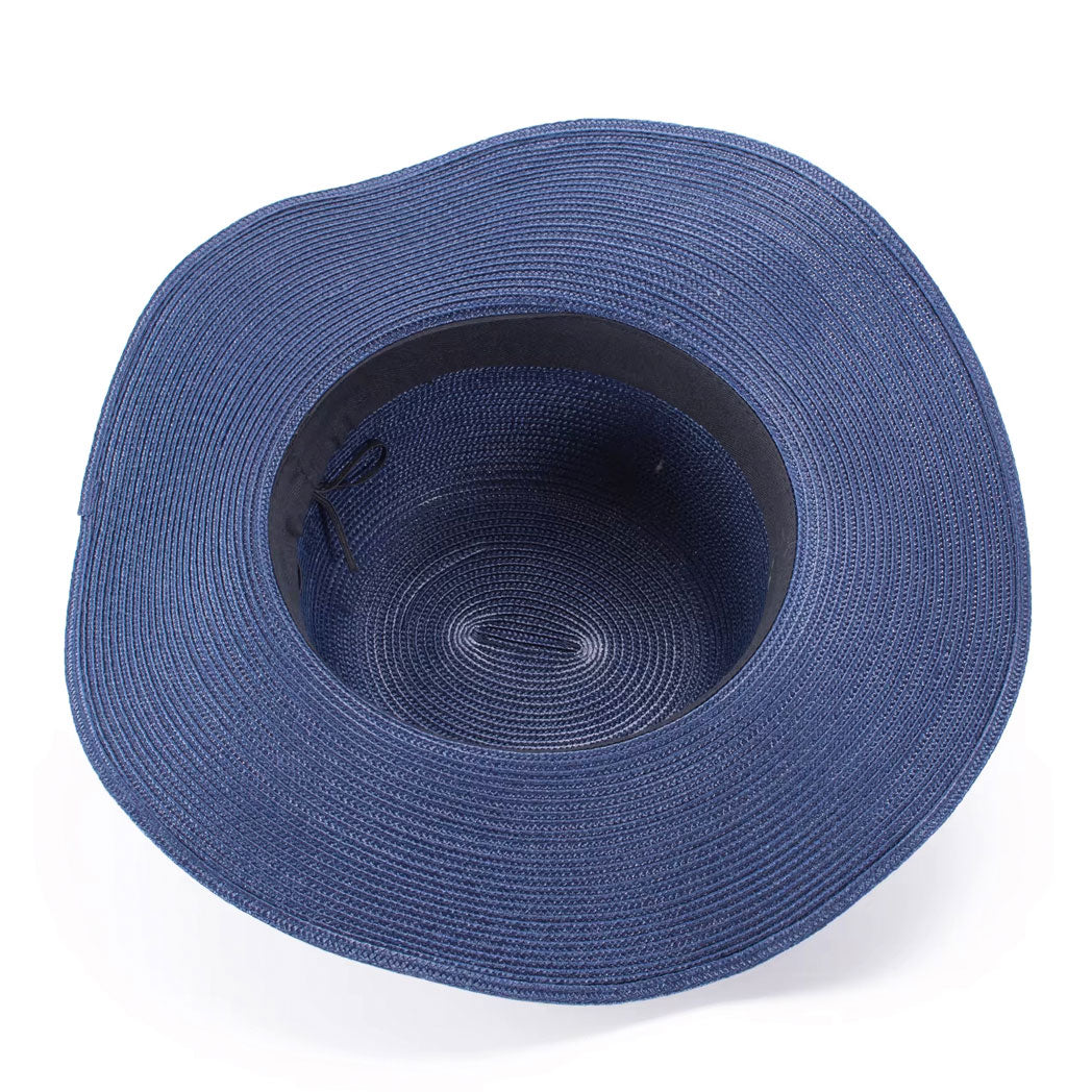 Floppy Wide Brim Linen Sun Hat with Bow