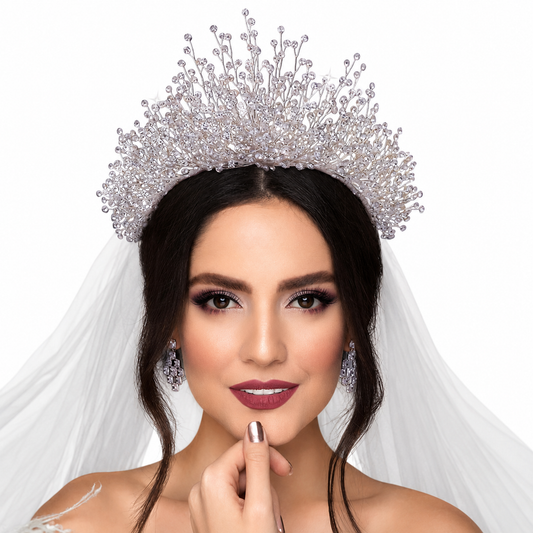 Vintage 3 Color Crystal Tiaras and Crows for Prom and Wedding