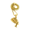Egypt Queen Nefertiti Cleopatra Pendant Chain Necklace Set in Gold Black Tone-Necklaces-Innovato Design-Gold-18in-Innovato Design