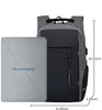 Black/Gray 15.6 Inch Laptop Waterproof Travel Backpack with USB Port