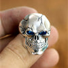 Gothic Skull Smile 925 Sterling Silver Handmade Vintage Retro Punk Biker Ring