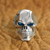 Gothic Skull Smile 925 Sterling Silver Handmade Vintage Retro Punk Biker Ring