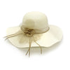 Floppy Wide Brim Linen Sun Hat with Bow